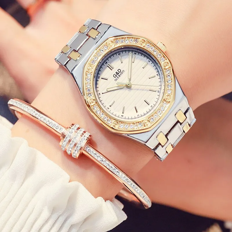 

G-080 NEW!!! 2018 BRAND NEW STAINLESS STEEL CHAIN FASHION GOLD WATCH WOMEN WRISTWATCHES QUARTZ WATCHES
