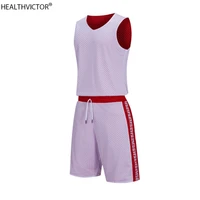 reversible ab wear breathable quick dry sleeveless sports suit vest shorts unisex men women basketball jerseys set uniform