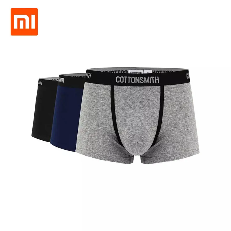 XIAOMI Cotton Smith 3 шт. удобное антибактериальное нижнее белье для мужчин шелковистая и