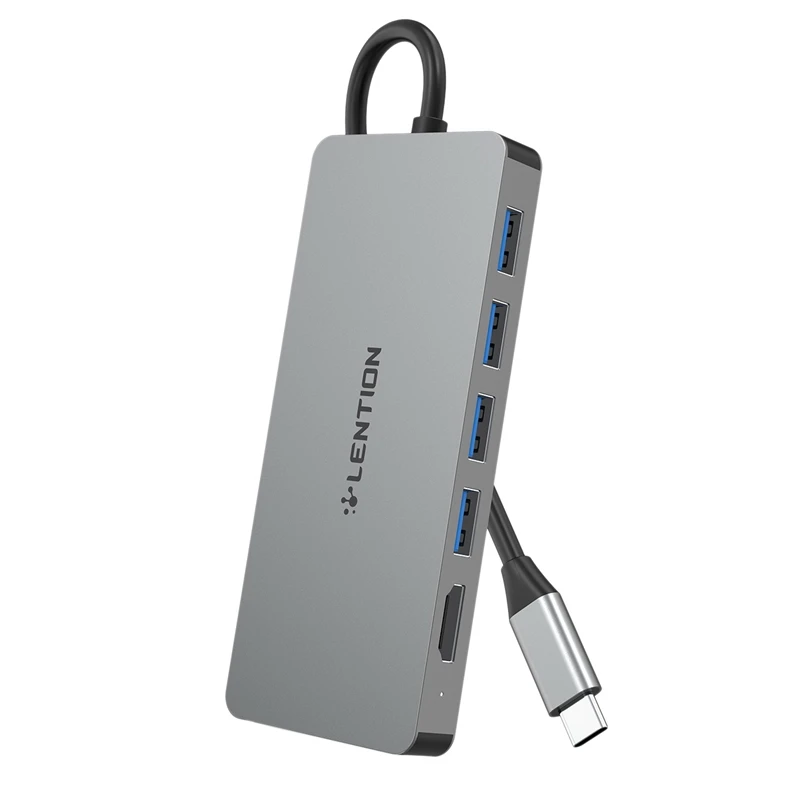 

Док-станция LENTION, USB Type-C, концентратор USB-C на 2 HDMI USB-C на USB-A/HDMI/PD3.0 для компьютера