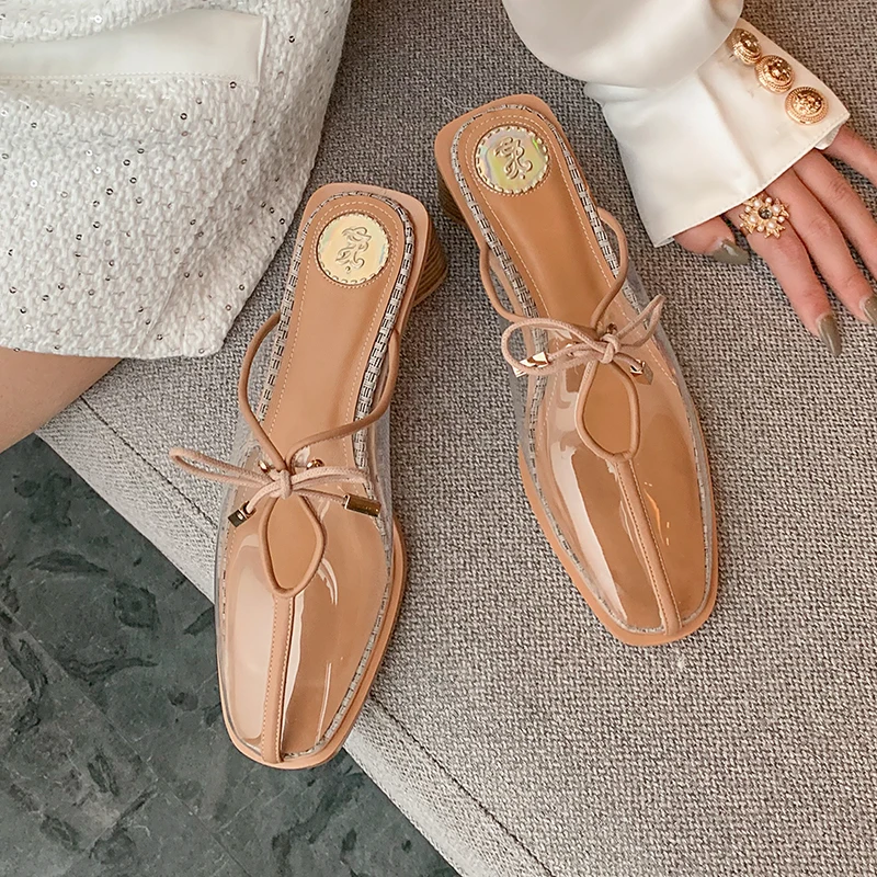 

women shoes 2020 hot sale transparent pvc sexy high heels shoes woman dress party casual summer slippers shoes size 34-39 sandal