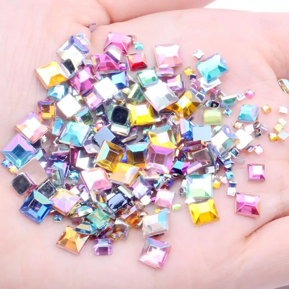 00ab mixed ab colors Стразы для ногтей с плоской задней стороной 2 мм 4 мм 6 мм смешанные размеры 4 г около 180 шт для рукоделия Скрапбукинг Сделай Сам одежда для украшения ногтей - Цвет: 00ab mixed ab colors