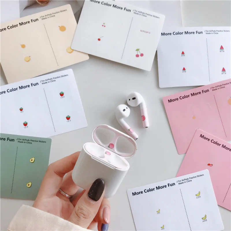 Симпатичные защитные наклейки на чехол для Airpods наклейка с защитой от пыли Apple Air