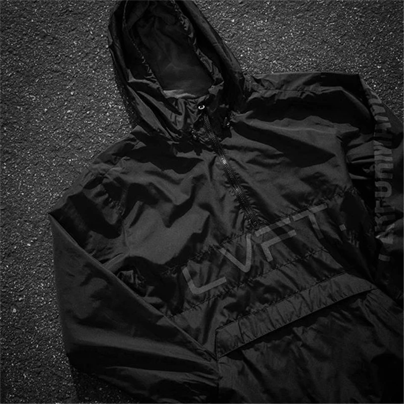 Мужская толстовка для фитнеса и бодибилдинга с капюшоном тренировок куртка на