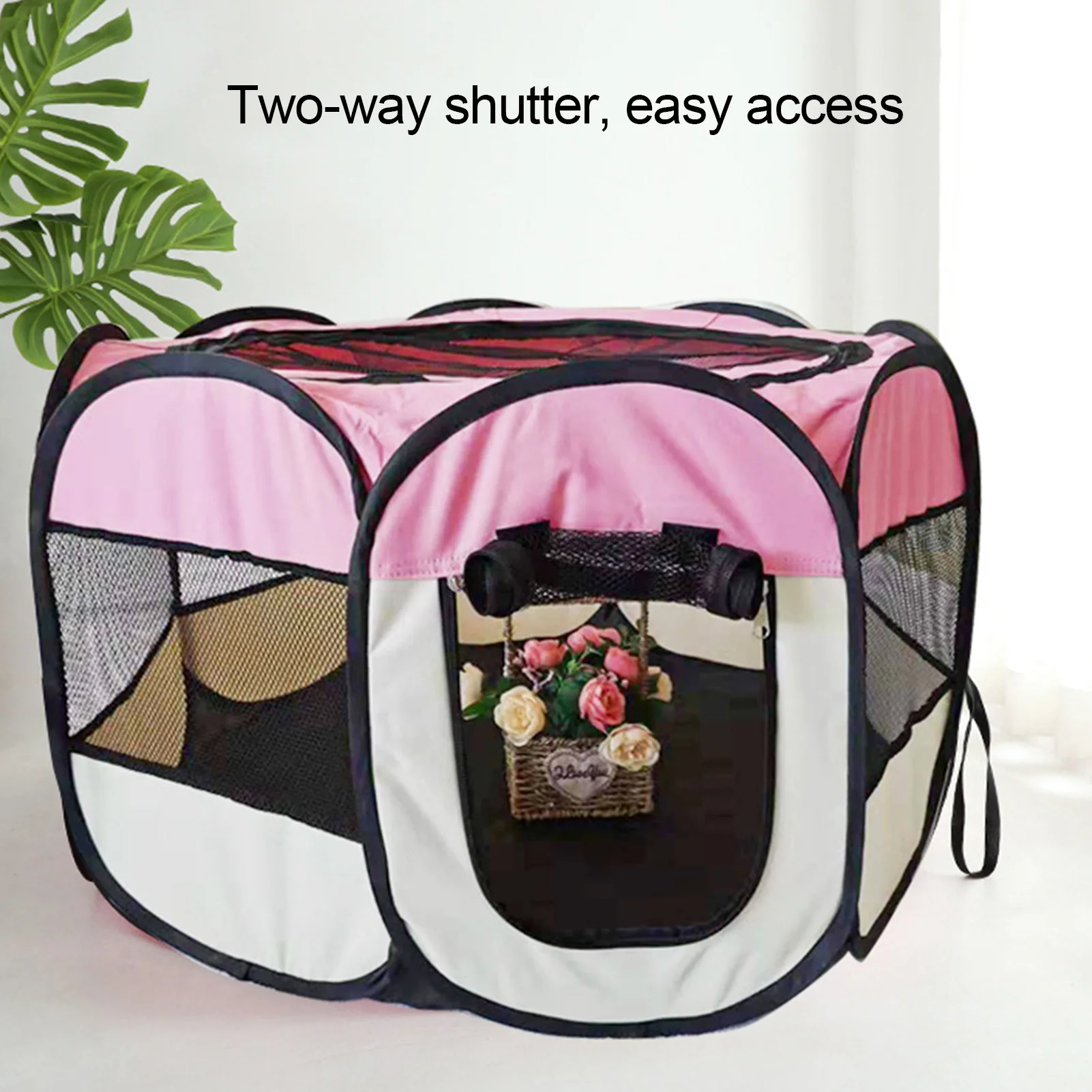 

Pet Octagonal Tent Cat Litter Kennel Dog Bed Dog Cage Breeding Expectant Delivery Pregnancy Delivery Room Pet Supplies Folding