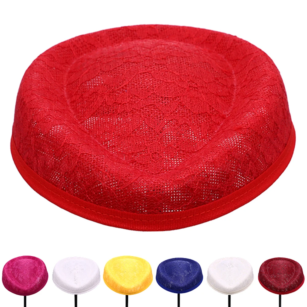 

14.5*18*3CM TH044 fascinator millinery sinamay base material DIY event accessories craft with lace cocktail 2pieces/lot