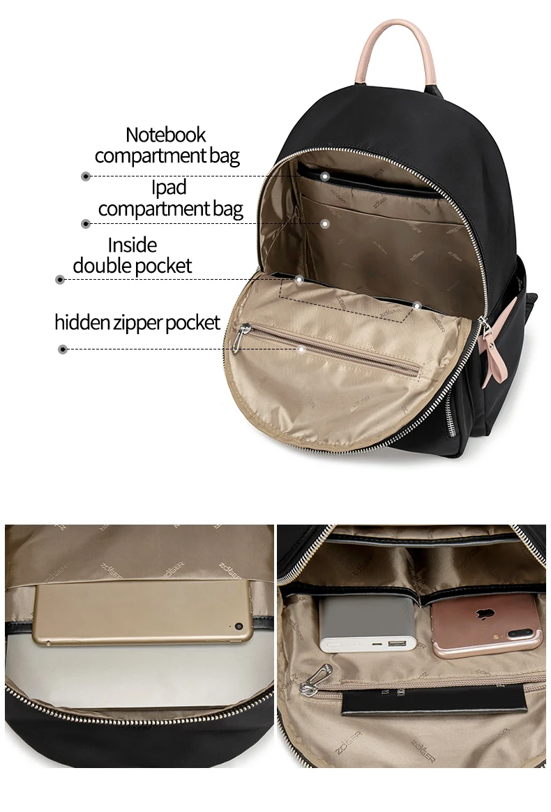 ZOGERmochila feminina new Oxford cloth casual simple backpack fashion canvas bag travel bag mochila mujer