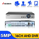 16 каналов 5 Мп AHD DVR NVR гибридный 6 в 1 видеорегистратор для 5 Мп 4 МП 1080P TVI CVI CVBS AHD IP CCTV камера безопасности с жестким диском ТБ
