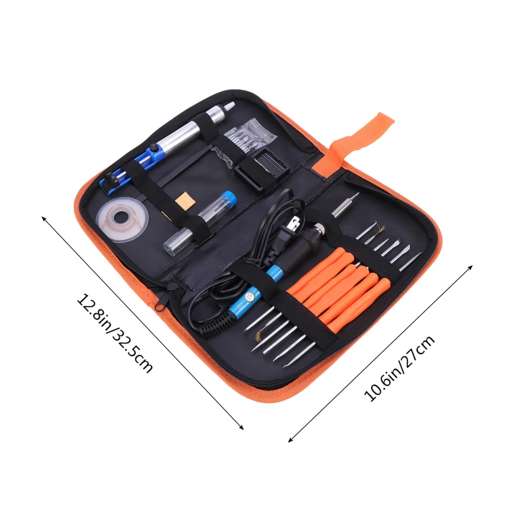 

Electric Soldering Iron Kit Tweezers Tin Wire Desoldering Pump Welding Repair Tools with US Plug