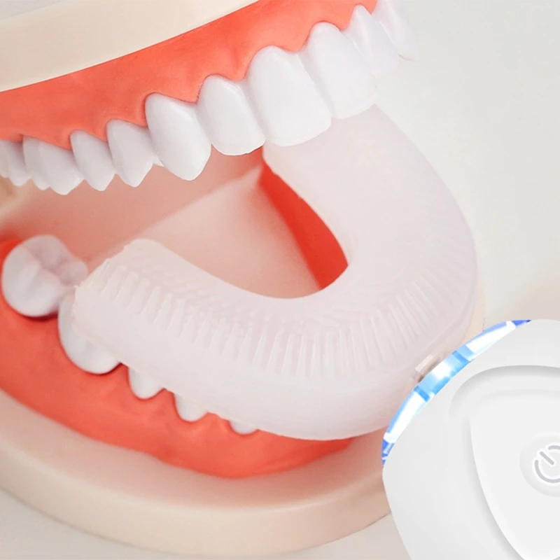 Умная электрическая зубная щетка U-образной формы отбеливающая с сисветильник