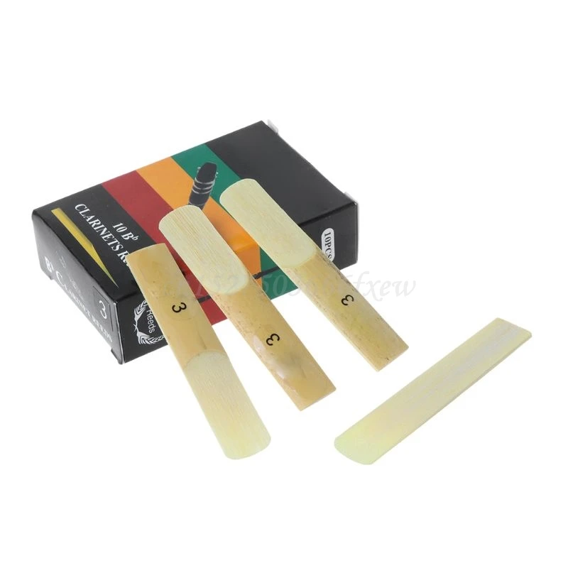 

6.7cm Bb Clarinet Reeds Traditional Bamboo Reed Strength 2.0 / 2.5 / 3.0 New 10pcs/set