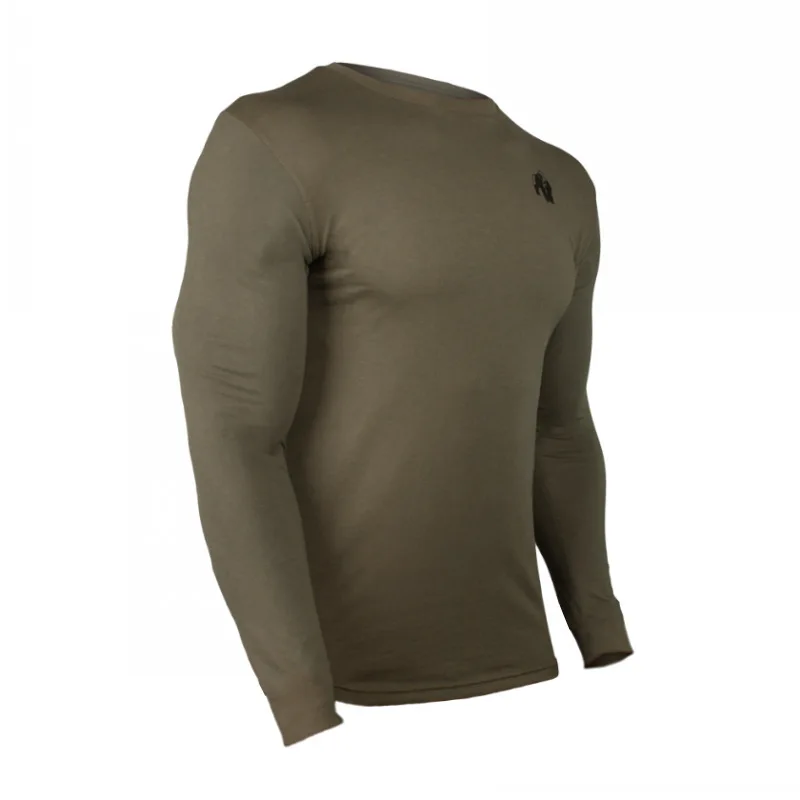 Cotton Long Gym Shirt Sport T Shirt Men Run Jogging Fitness T-shirt Compression Shirts Tops Male Running Shirt Men Clothing