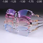 -1,00-1,25-2,00 женские очки без оправы легкие оптические очки Рецептурные очки индивидуальные очки для близорукости очки для чтения