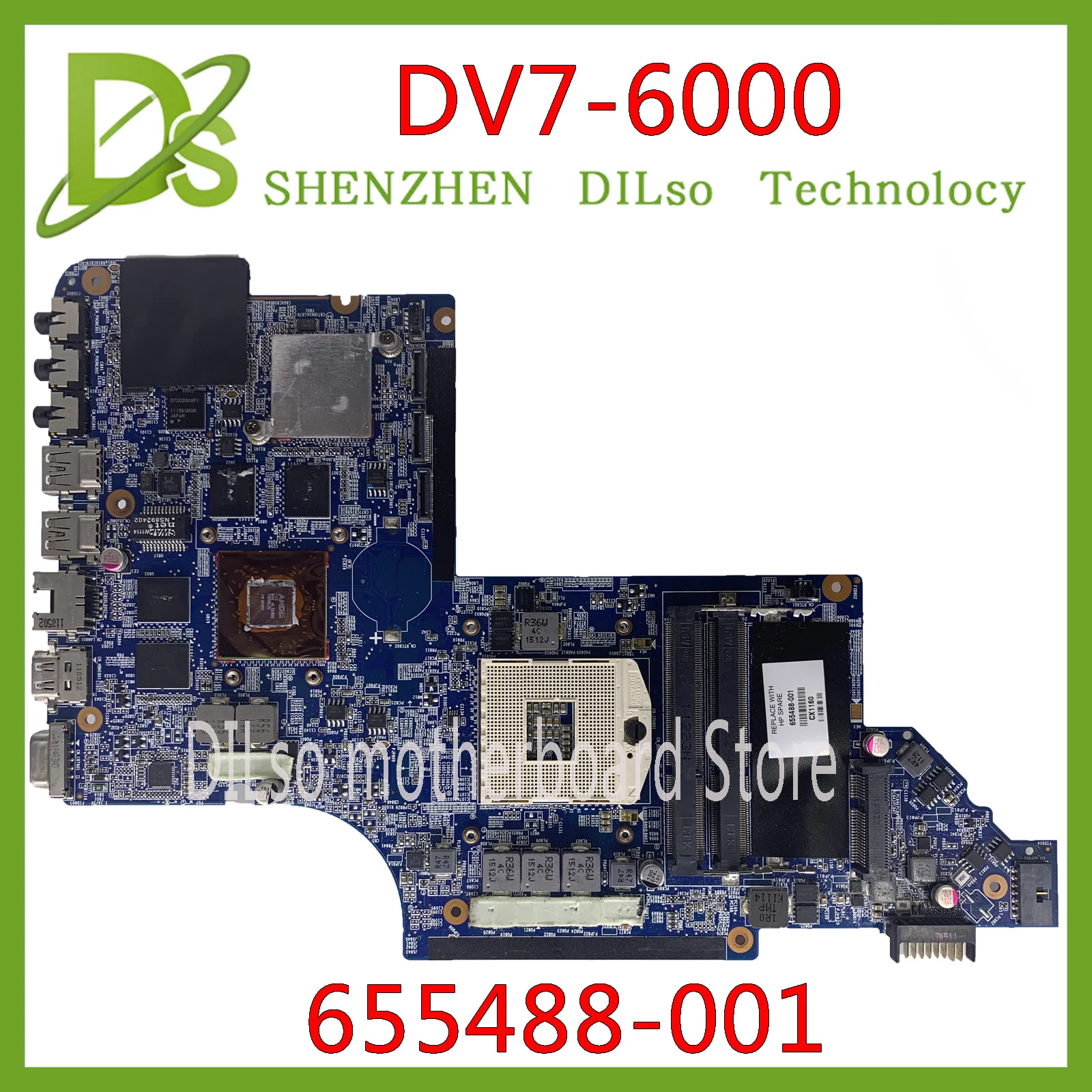 KEFU DV7 6000 motherboar 655488 001 для HP Pavilion оригинальная тестовая материнская