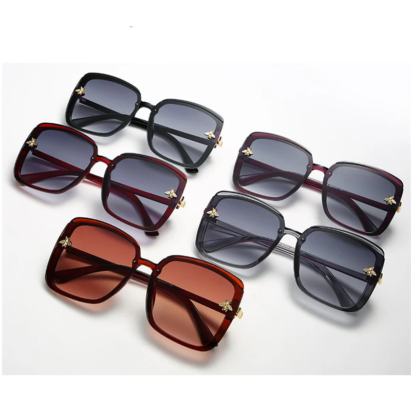 

ASOUZ 2020 new little bee ladies sunglasses classic fashion retro brand sunglasses sports travel driving men's glasses