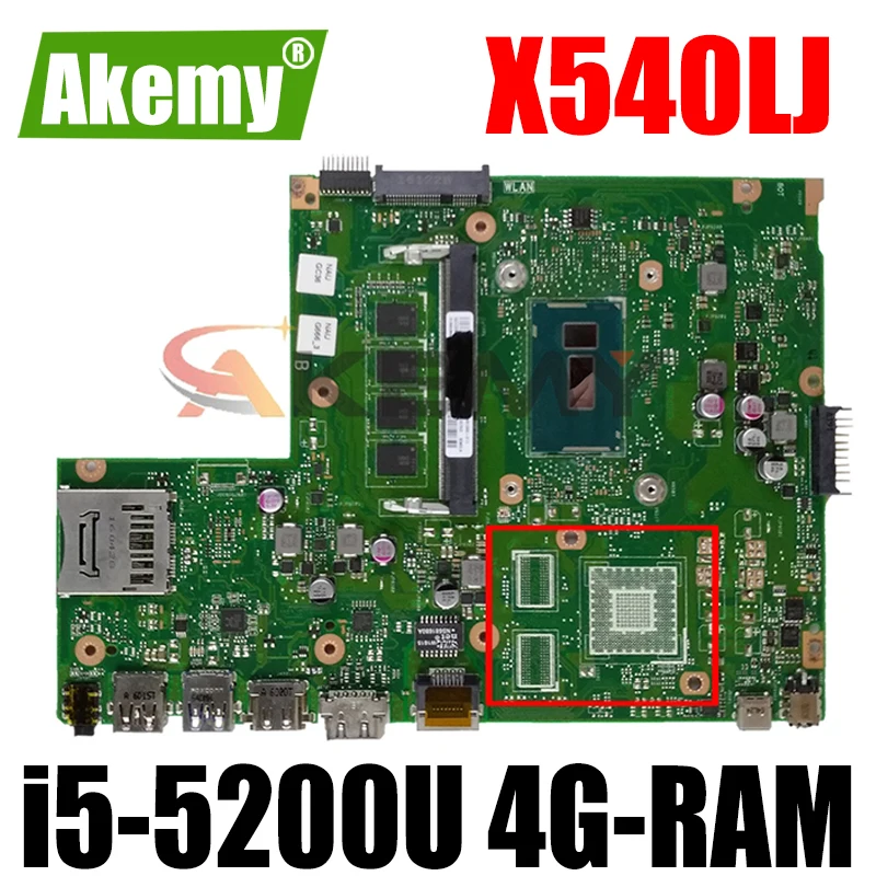 

Для ASUS X540L F540LA X540LA Материнская плата ноутбука X540LJ основная плата с i5-5200U Процессор 4G-RAM 100% полностью протестирована