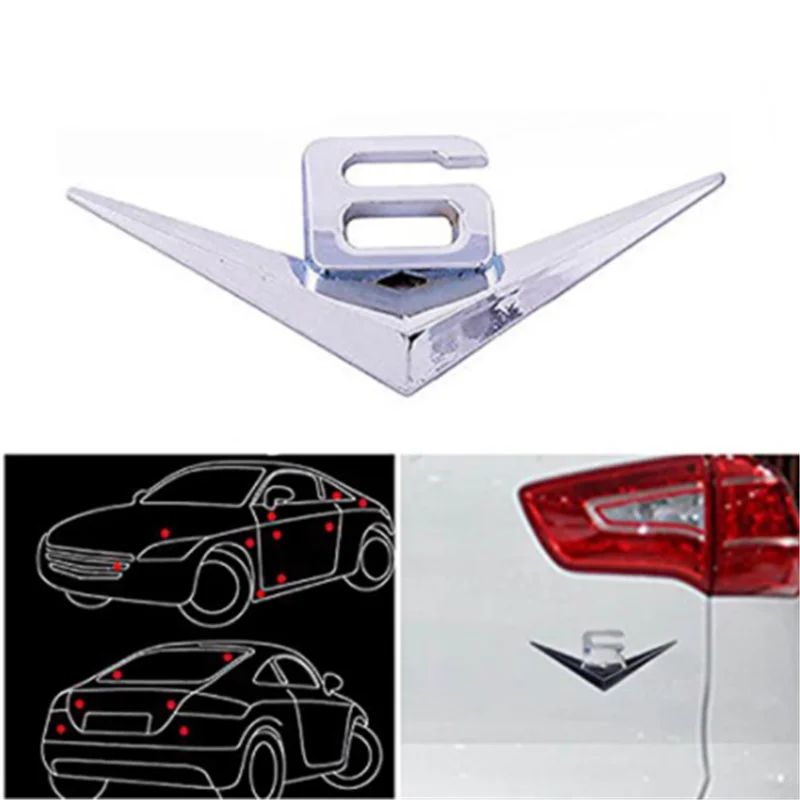 

DSYCAR 3D Metal V6 Engine Display Car Sticker Emblem Badge For Jeep BMW Ford Lifan Nissan Mazda Audi Honda car Lada Chevrole