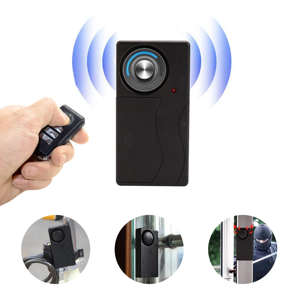 

Remote Control Bicycle Electromobile Security Vibration Motorcycle Bike Door Window Warning Alarm System Bike Anti Lost Reminder