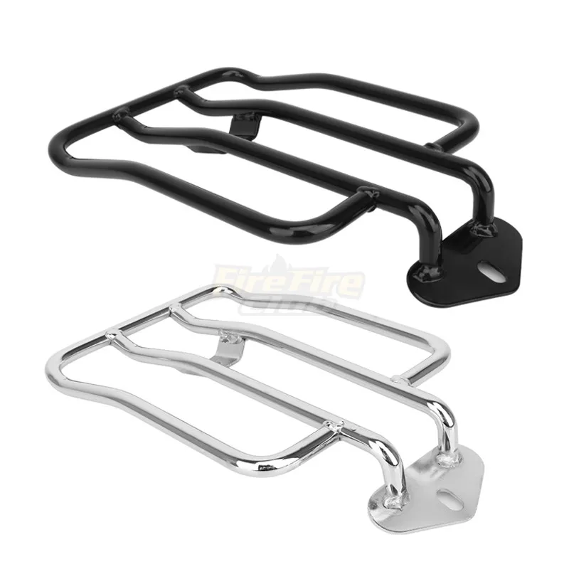 

Motorcycle 18cm Chrome Black Solo Seat Rear Fender Luggage Rack Support Shelf For Harley Sportster Iron XL 883 1200 2004-2019