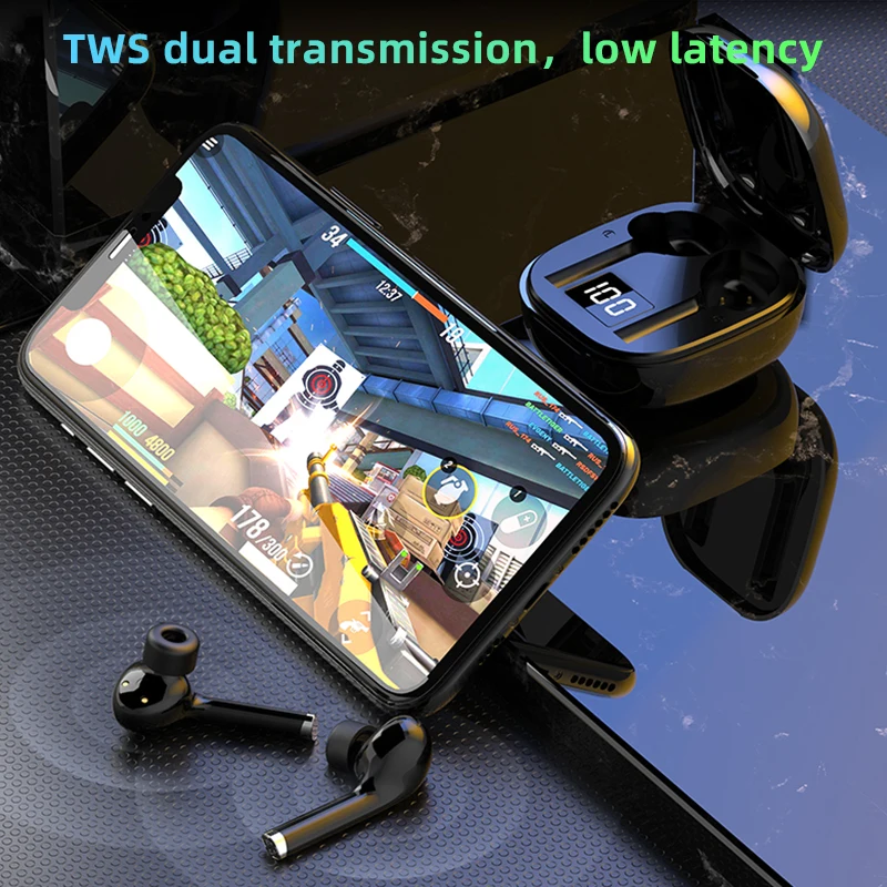 

TWS 5.0 Bluetooth Auriculares Headset Headphones Wireless Fone Waterproof In-ear Touch Control For Mobile Phone Sport Gamer TW11