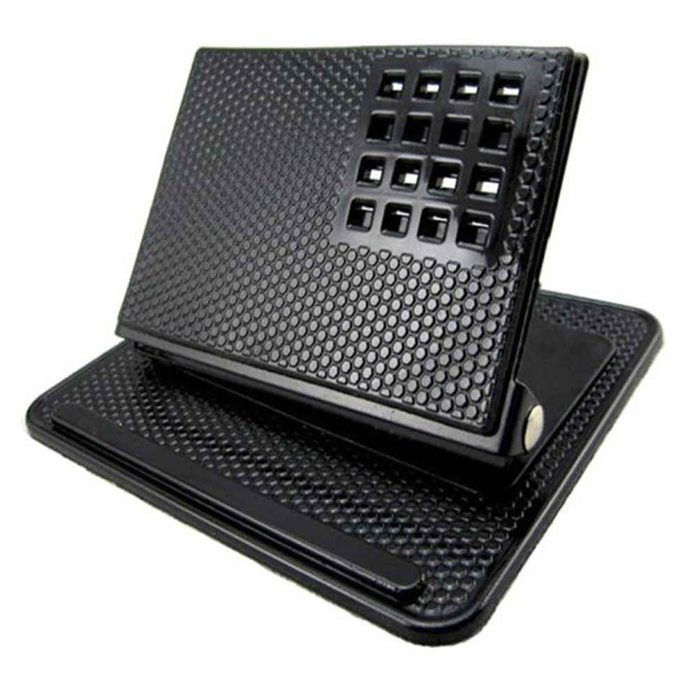 silicone black anti slip portable car mobile phone holder mat gps mount bracket 360 degree rotatable dashboard anti slip pad free global shipping