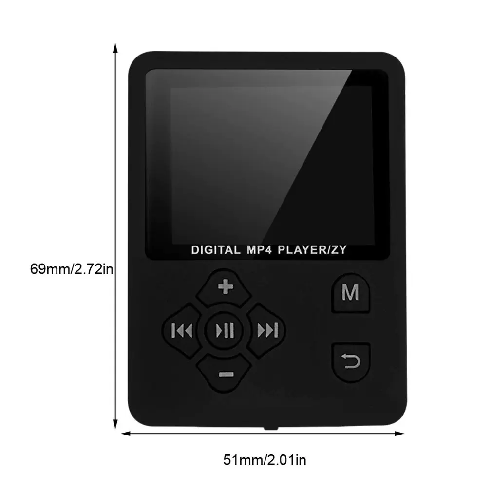 

Portable MP3 MP4 Music Player Colorful Screen FM Radio Video Recorder Movie Cross Button MP4 Card Without External Sound