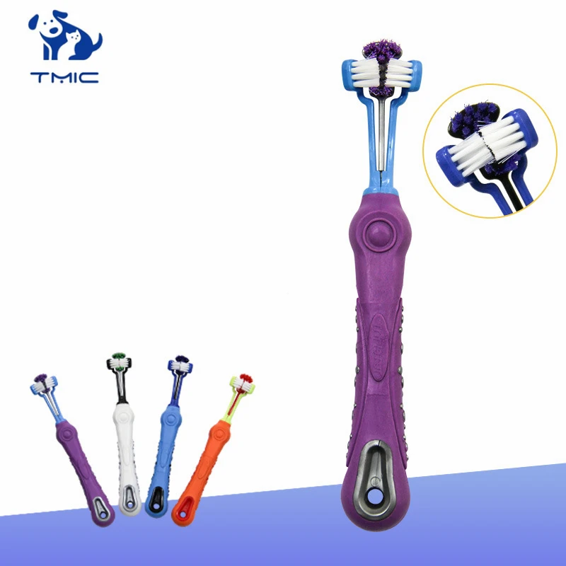 Высококачественная зубная щетка для собак многоугольная Чистка неприятный