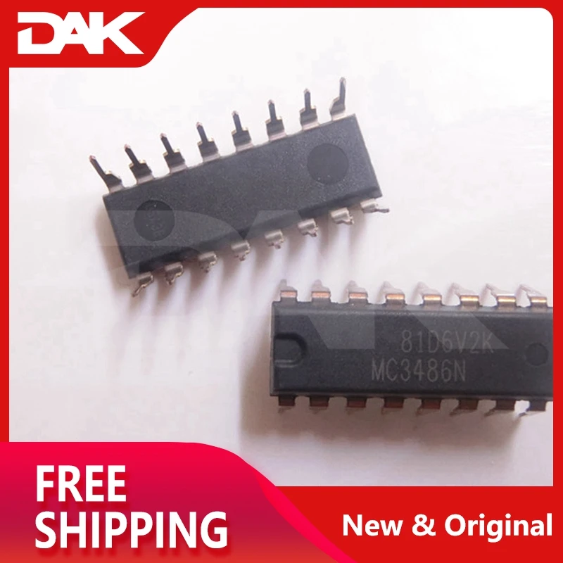 10 шт. MC3486N DIP четверной Дифференциальный Линейный приемник с 3-выходами IC чип DIP16 |