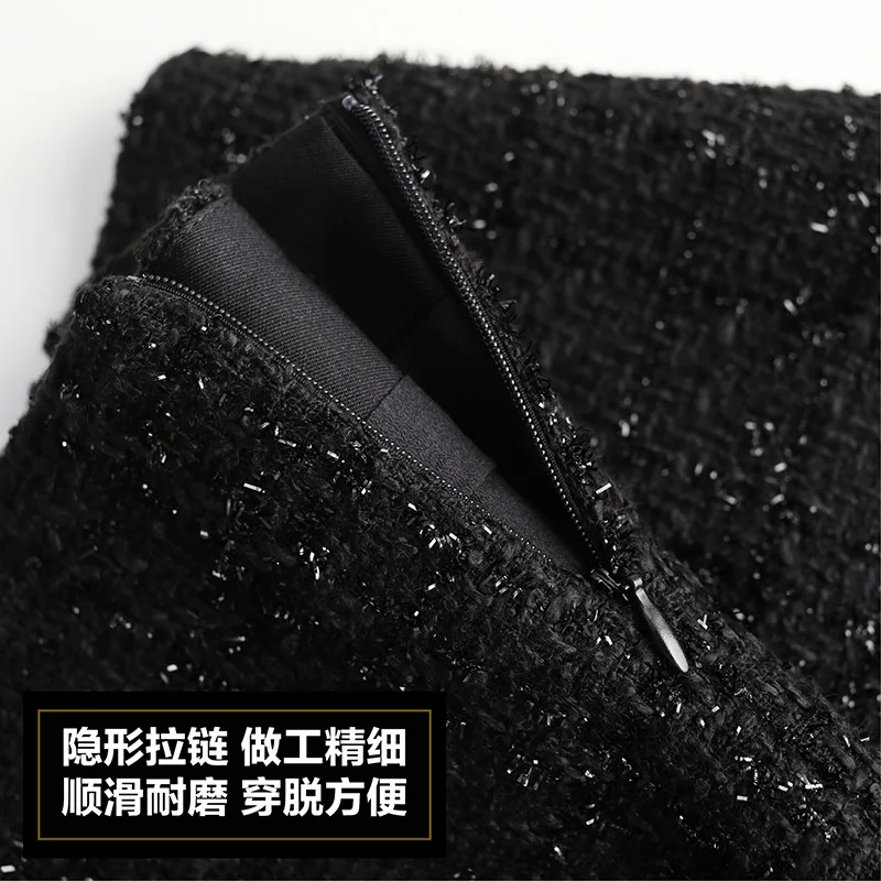 

Autumn & Winter New Woolen Short Skirt High Waist Slim Simple Black All-match Casual Women Bag Hip A-line Skirt Free Shipping