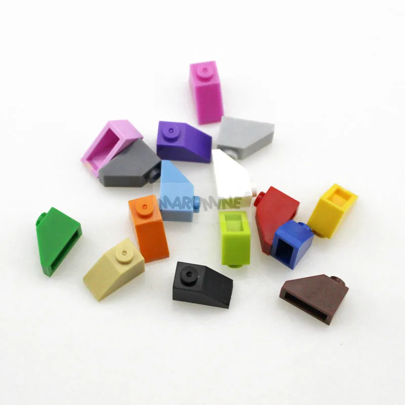 MARUMINE 200 шт./лот 2x1 наклонные Кирпичи Игрушки Классический конструктор MOC