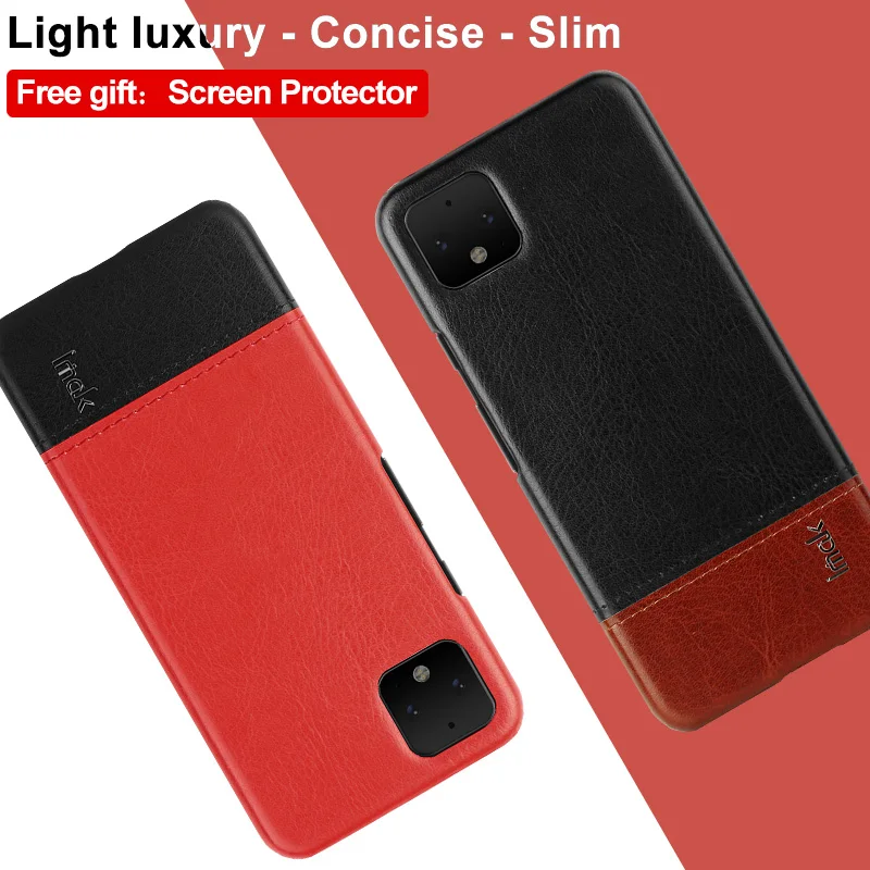 Роскошный кожаный чехол светильник Imak Ruiyi для Google Pixel 4 XL тонкий лаконичный