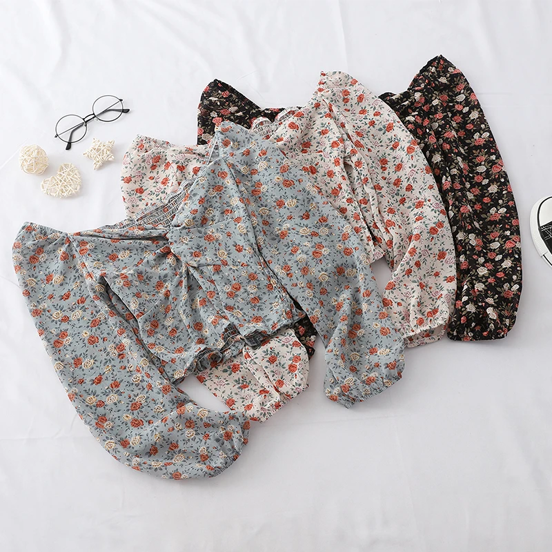 Женские короткие топы и блузки с принтом модные повседневные рукавами