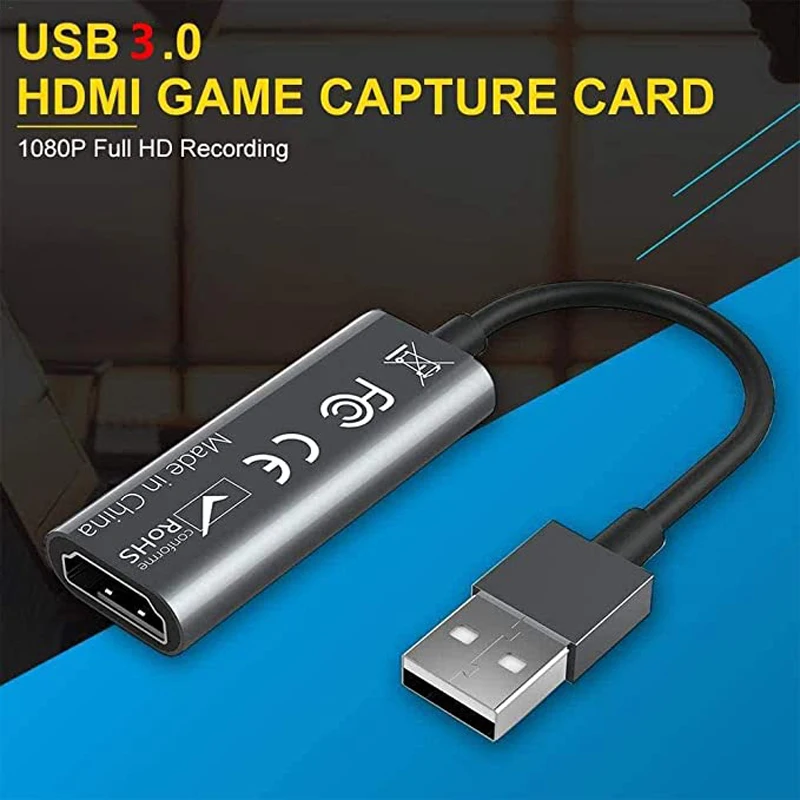 

Full HD 1080P USB 3.0 Video Capture Card HDMI to USB Adaptor HD Game Capture Stream Record Monitor USB to HDMI Streaming Devices