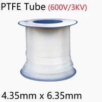 id 4 35mm x 6 35mm od ptfe tube t eflon insulated rigid capillary f4 pipe high low temperature resistant transmit hose 3kv clear