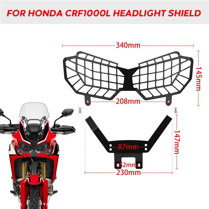 

For Honda CRF1000L 2016-2017 Motorcycle Front Headlight Grille Stable Motorcycle Lamp Protector Durable Headlamp Bracket