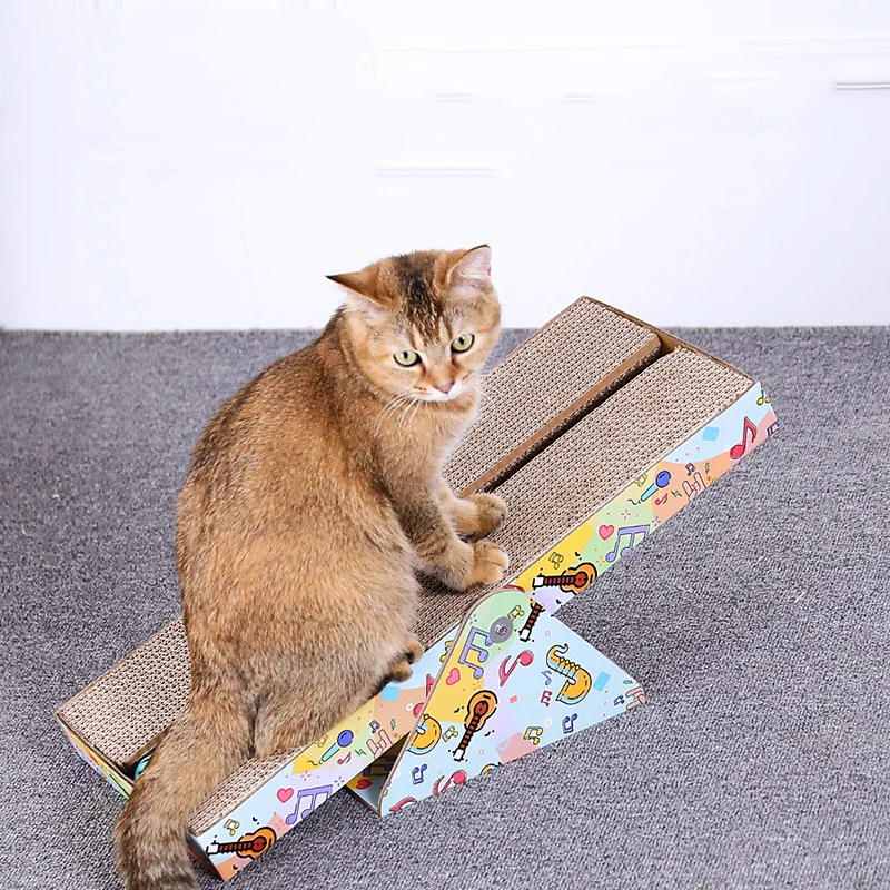 

Интересная игрушка для кошек, котят, котят, гофрированная бумага, коврик для когтей, скребок для кошек, коврик для когтей
