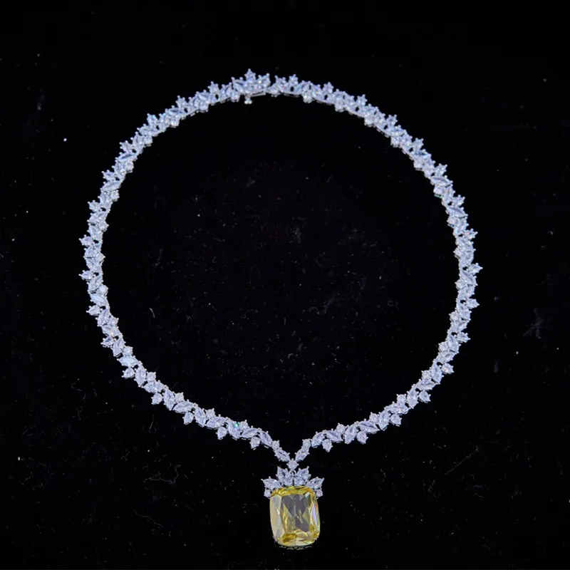 

Designer Fashion Copper Jewelry 3A Cubic Zirconia Party Necklace