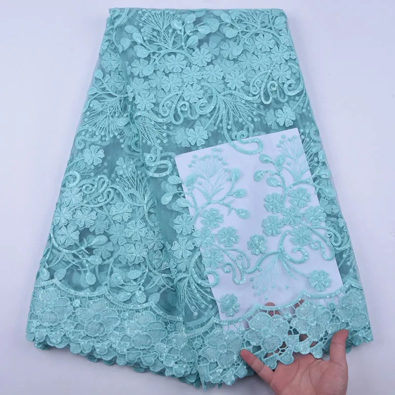 Последняя африканская сетчатая кружевная ткань 2020 темно-синий французский Тюль