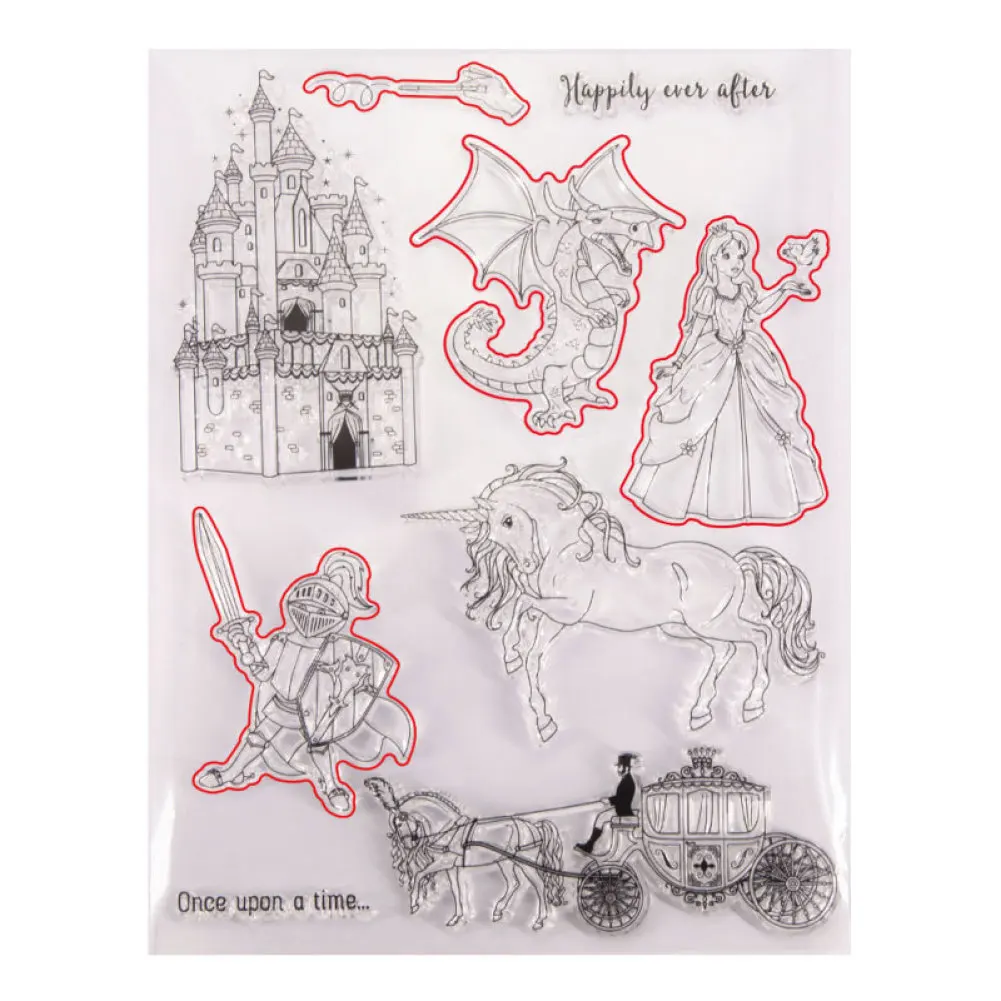 Сказочную принцессу замок карета печатей и штампов комплект 2020 чёткого