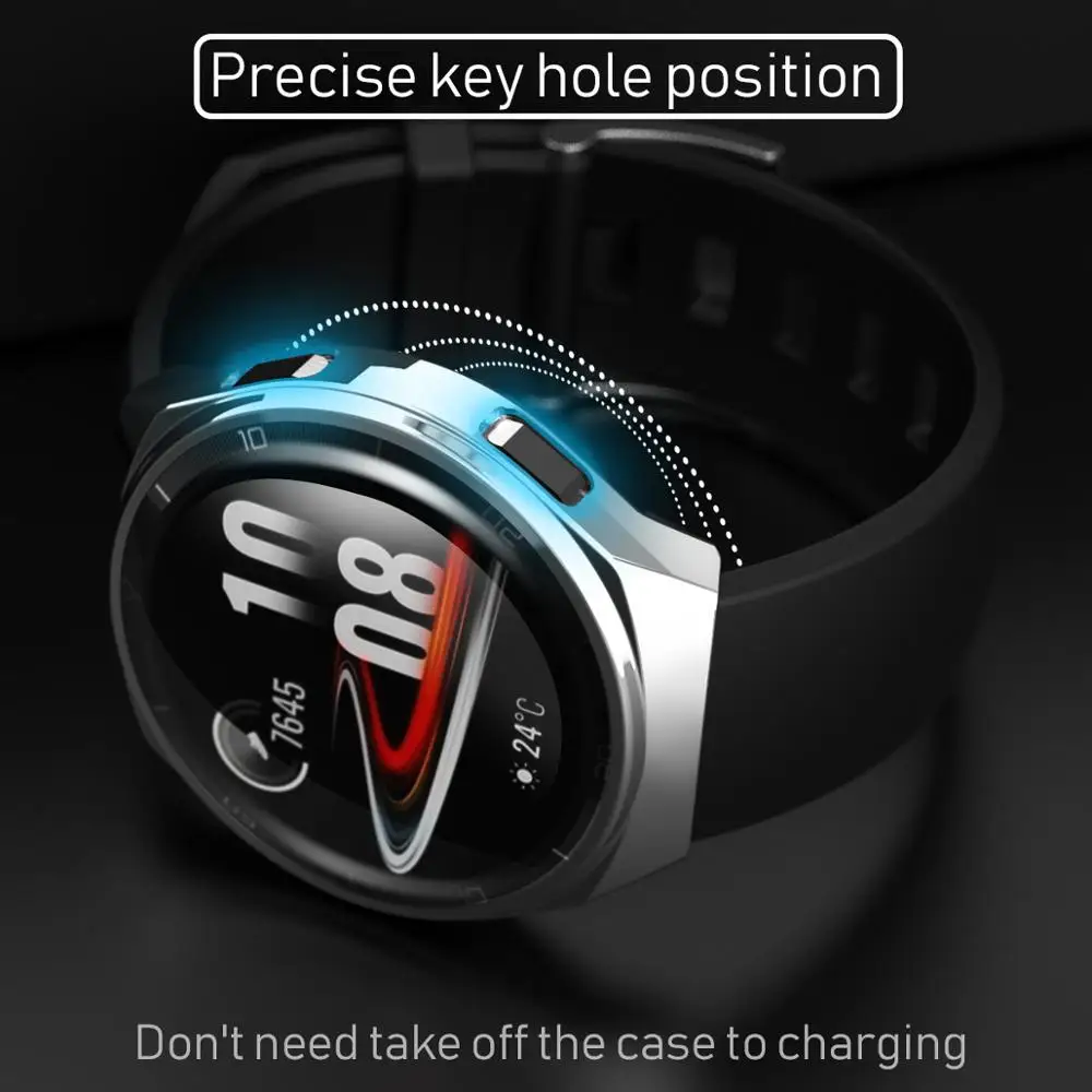 

Case For Huawei Watch GT 2e Cover Soft TPU Full Coverage Frame Smartwatch Accessories Bumper+Screen Protector Huawei Watch GT2E