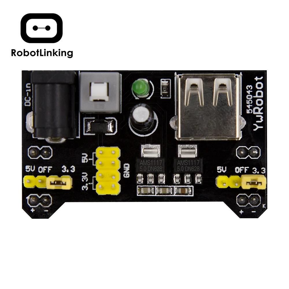 Модуль питания 3,3 V/5 V для платы Arduino Solderless макетная плата