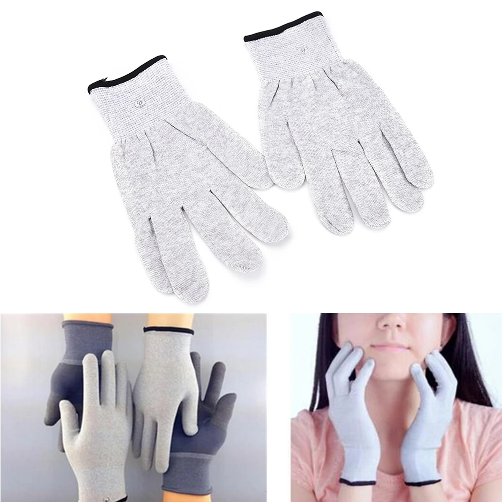 

1Pair Conductive Electrotherapy Massage Electrode Gloves Relax Shock Wire Tens Machine Therapy Hand Massager Tool