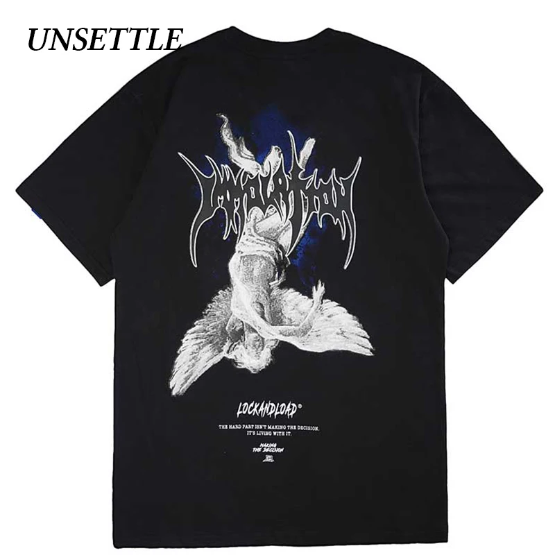 UNSETTLE 2020SS Футболка Harajuku Мужская/Женская футболка в стиле хип хоп с забавным