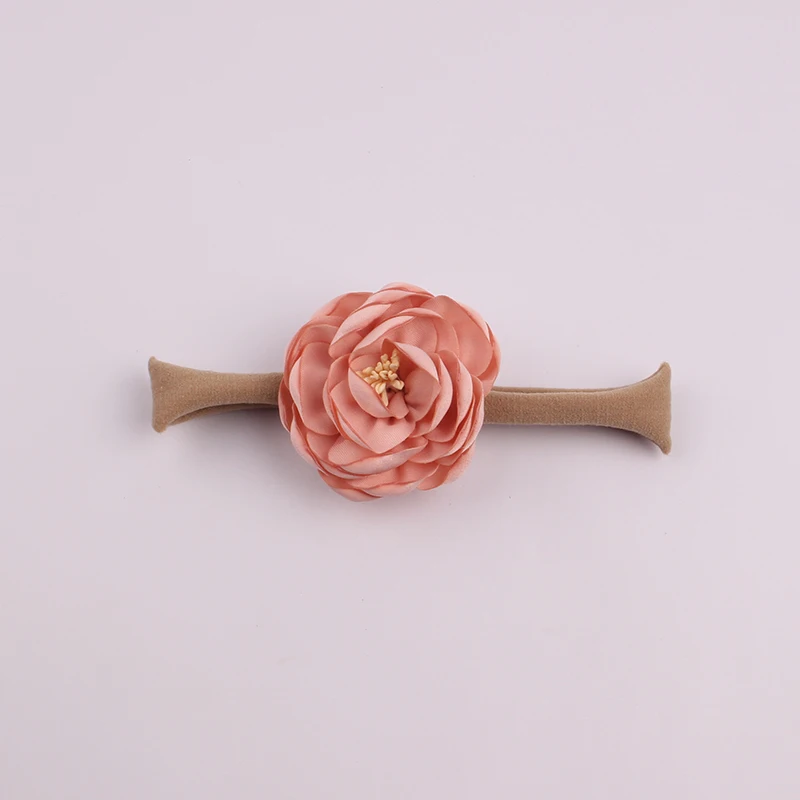 

1Pcs/Lot 6cm Large Chiffon Flowers With Extra Wide Elastic Nylon Headband Kids Headwrap Fashion Headwear Accessories