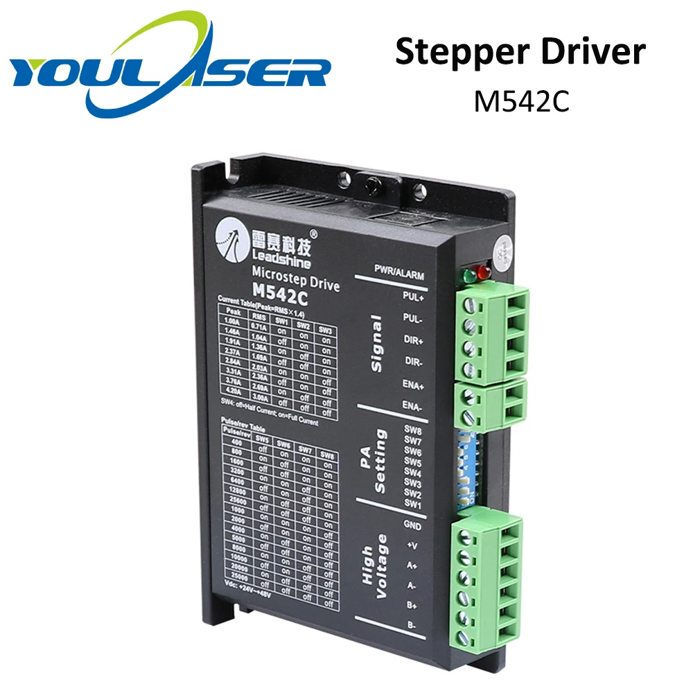 Двухфазный шаговый драйвер YOULASER Leadshine M542C 20-50 В переменного тока 1 0-а |