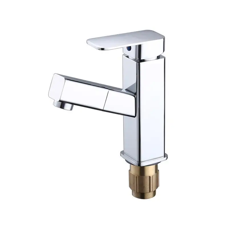 Смеситель для ванной и кухни выдвижной кран раковины с одной ручкой крепление на