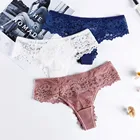 Трусы-стринги женские сексуальные кружевные трусики танга, Бесшовные дышащие, с низкой посадкой