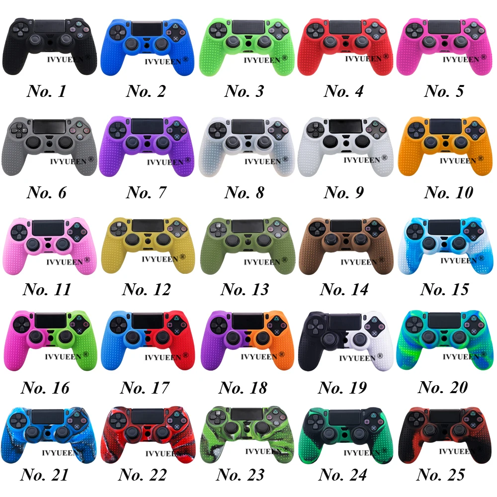 IVYUEEN Противоскользящий силиконовый кожного покрова для Sony Dualshock 4 PS4 Pro Slim
