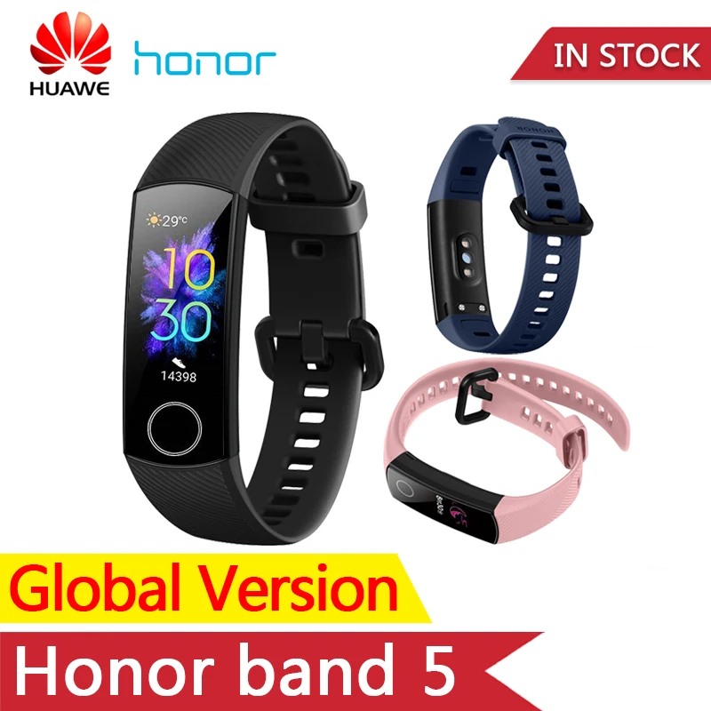 Оригинальный Смарт браслет Huawei Honor Band 5 с оксиметром и сенсорным экраном 2019