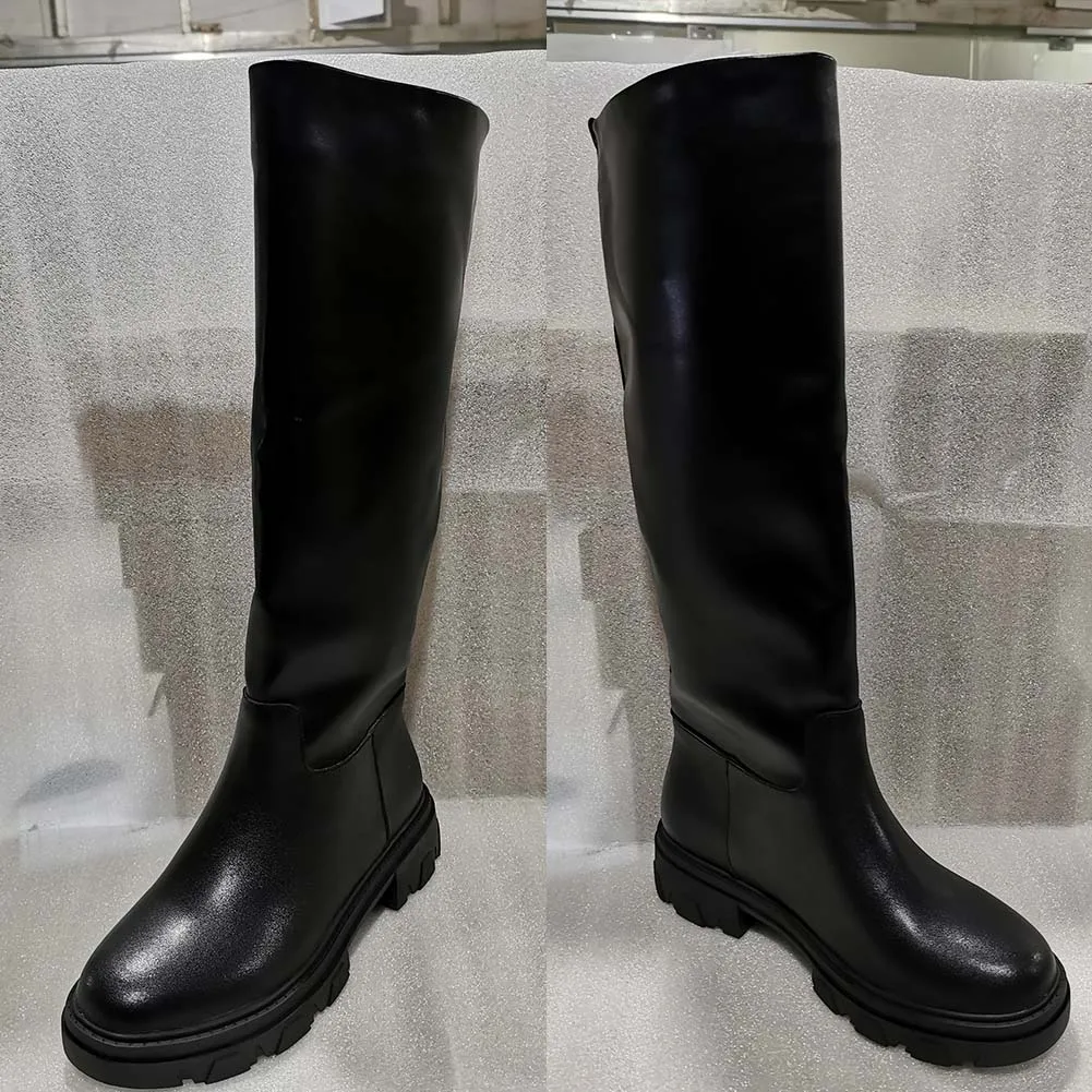 

Luxury Brand New INS Hot Chunky Heels White Boots Fashion Platform Solid Round Toe Women Boots Cool Thick Bottom Casual Boots